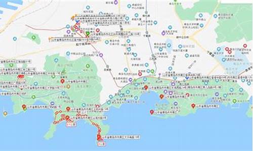 青岛景点分布图及路线图片,青岛景点分布